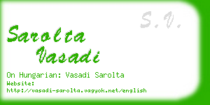 sarolta vasadi business card